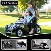 imagePOSTACK 24V 8Ah Ride on Toy for Big Kids Classic Ride on Mercedes Benz Kids Car to Drive 4WD ParentsChild Sports Car for Toddlers Boys Girls with Light Storage Trunk WhiteBlack