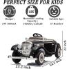 imagePOSTACK 24V 8Ah Ride on Toy for Big Kids Classic Ride on Mercedes Benz Kids Car to Drive 4WD ParentsChild Sports Car for Toddlers Boys Girls with Light Storage Trunk WhiteBlack