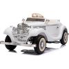 imagePOSTACK 24V 8Ah Ride on Toy for Big Kids Classic Ride on Mercedes Benz Kids Car to Drive 4WD ParentsChild Sports Car for Toddlers Boys Girls with Light Storage Trunk WhiteWhite