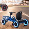 imagePOSTACK 24V Go Kart for Kids 150W2 Extra Powerful Motors Outdoor Ride On Toy 8Ah Battery 8MPH HeavyDuty Steel Frame TwistGrip Throttle EVA Tires Adjustable Seat BlueBlue