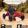 imagePOSTACK 24V Go Kart for Kids 150W2 Extra Powerful Motors Outdoor Ride On Toy 8Ah Battery 8MPH HeavyDuty Steel Frame TwistGrip Throttle EVA Tires Adjustable Seat BlueRed