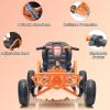 imagePOSTACK 24V Go Kart for Kids 150W2 Extra Powerful Motors Outdoor Ride On Toy 8Ah Battery 8MPH HeavyDuty Steel Frame TwistGrip Throttle EVA Tires Adjustable Seat BlueOrange
