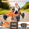 imagePOSTACK 24V Go Kart for Kids 150W2 Extra Powerful Motors Outdoor Ride On Toy 8Ah Battery 8MPH HeavyDuty Steel Frame TwistGrip Throttle EVA Tires Adjustable Seat BlueOrange