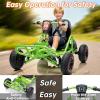 imagePOSTACK 24V Go Kart for Kids 150W2 Extra Powerful Motors Outdoor Ride On Toy 8Ah Battery 8MPH HeavyDuty Steel Frame TwistGrip Throttle EVA Tires Adjustable Seat BlueGreen