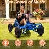 imagePOSTACK 24V Go Kart for Kids 150W2 Extra Powerful Motors Outdoor Ride On Toy 8Ah Battery 8MPH HeavyDuty Steel Frame TwistGrip Throttle EVA Tires Adjustable Seat BlueBlue