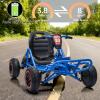 imagePOSTACK 24V Go Kart for Kids 150W2 Extra Powerful Motors Outdoor Ride On Toy 8Ah Battery 8MPH HeavyDuty Steel Frame TwistGrip Throttle EVA Tires Adjustable Seat BlueBlue