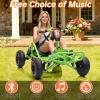imagePOSTACK 24V Go Kart for Kids 150W2 Extra Powerful Motors Outdoor Ride On Toy 8Ah Battery 8MPH HeavyDuty Steel Frame TwistGrip Throttle EVA Tires Adjustable Seat BlueGreen