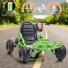 imagePOSTACK 24V Go Kart for Kids 150W2 Extra Powerful Motors Outdoor Ride On Toy 8Ah Battery 8MPH HeavyDuty Steel Frame TwistGrip Throttle EVA Tires Adjustable Seat BlueGreen