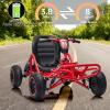 imagePOSTACK 24V Go Kart for Kids 150W2 Extra Powerful Motors Outdoor Ride On Toy 8Ah Battery 8MPH HeavyDuty Steel Frame TwistGrip Throttle EVA Tires Adjustable Seat BlueRed
