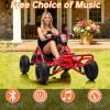 imagePOSTACK 24V Go Kart for Kids 150W2 Extra Powerful Motors Outdoor Ride On Toy 8Ah Battery 8MPH HeavyDuty Steel Frame TwistGrip Throttle EVA Tires Adjustable Seat BlueRed