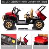 imagePOSTACK 24V 2 Seater Ride on Toy with Parental Remote Control Electric Dump Truck for Kids Battery Powered Electric Vehicle UTV for Kids to Drive wBluetooth Music BlackRed
