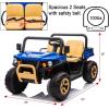 imagePOSTACK 24V 2 Seater Ride on Toy with Parental Remote Control Electric Dump Truck for Kids Battery Powered Electric Vehicle UTV for Kids to Drive wBluetooth Music BlackDeep Blue