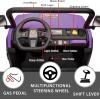 imagePOSTACK 24V 2 Seater Ride on Toy with Parental Remote Control Electric Dump Truck for Kids Battery Powered Electric Vehicle UTV for Kids to Drive wBluetooth Music BlackPurple