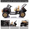 imagePOSTACK 24V 2 Seater Ride on Toy with Parental Remote Control Electric Dump Truck for Kids Battery Powered Electric Vehicle UTV for Kids to Drive wBluetooth Music BlackBlack
