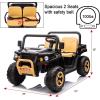 imagePOSTACK 24V 2 Seater Ride on Toy with Parental Remote Control Electric Dump Truck for Kids Battery Powered Electric Vehicle UTV for Kids to Drive wBluetooth Music BlackBlack