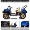 imagePOSTACK 24V 2 Seater Ride on Toy with Parental Remote Control Electric Dump Truck for Kids Battery Powered Electric Vehicle UTV for Kids to Drive wBluetooth Music BlackDeep Blue