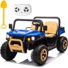 imagePOSTACK 24V 2 Seater Ride on Toy with Parental Remote Control Electric Dump Truck for Kids Battery Powered Electric Vehicle UTV for Kids to Drive wBluetooth Music BlackDeep Blue