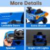 imagePOSTACK 12V Ride On Construction TruckBattery Powered Ride On Car with Remote Control Kids Electric Vehicle with Shovel Speaker Bluetooth MusicBoys Girls Gift 3 SpeedsBlue12v Blue
