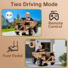 imagePOSTACK 12V Ride On Construction TruckBattery Powered Ride On Car with Remote Control Kids Electric Vehicle with Shovel Speaker Bluetooth MusicBoys Girls Gift 3 SpeedsBlue12v Khaki