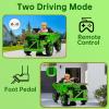 imagePOSTACK 12V Ride On Construction TruckBattery Powered Ride On Car with Remote Control Kids Electric Vehicle with Shovel Speaker Bluetooth MusicBoys Girls Gift 3 SpeedsBlue12v Green