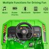 imagePOSTACK 12V Ride On Construction TruckBattery Powered Ride On Car with Remote Control Kids Electric Vehicle with Shovel Speaker Bluetooth MusicBoys Girls Gift 3 SpeedsBlue12v Green