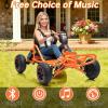 image:imagePOSTACK 24V Kids Go Kart Ride on Toy for Big Kids Outdoor 4 Wheel Bike Cart with 150W Brushless Motor HeavyDuty Steel Frame Adjustable Seat wSafety Belt TwistGrip Throttle PinkOrange