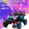 image:imagePOSTACK 24V Kids Ride on Car with Parent Remote Control 4WD OffRoad Police Car Side by Side Toddler Ride on Toy for Girls Boys with LED Police Lights Speaker Music PinkBlue