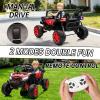 image:imagePOSTACK 24V Kids Ride on Car with Parent Remote Control 4WD OffRoad Police Car Side by Side Toddler Ride on Toy for Girls Boys with LED Police Lights Speaker Music PinkRed