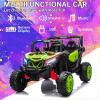image:imagePOSTACK 24V Kids Ride on Car with Parent Remote Control 4WD OffRoad Police Car Side by Side Toddler Ride on Toy for Girls Boys with LED Police Lights Speaker Music PinkGreen