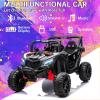 image:imagePOSTACK 24V Kids Ride on Car with Parent Remote Control 4WD OffRoad Police Car Side by Side Toddler Ride on Toy for Girls Boys with LED Police Lights Speaker Music PinkBlack