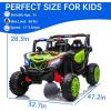 image:imagePOSTACK 24V Kids Ride on Car with Parent Remote Control 4WD OffRoad Police Car Side by Side Toddler Ride on Toy for Girls Boys with LED Police Lights Speaker Music PinkGreen