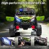 image:imagePOSTACK 24V Kids Ride on Car with Parent Remote Control 4WD OffRoad Police Car Side by Side Toddler Ride on Toy for Girls Boys with LED Police Lights Speaker Music PinkGreen