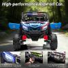 image:imagePOSTACK 24V Kids Ride on Car with Parent Remote Control 4WD OffRoad Police Car Side by Side Toddler Ride on Toy for Girls Boys with LED Police Lights Speaker Music PinkBlue
