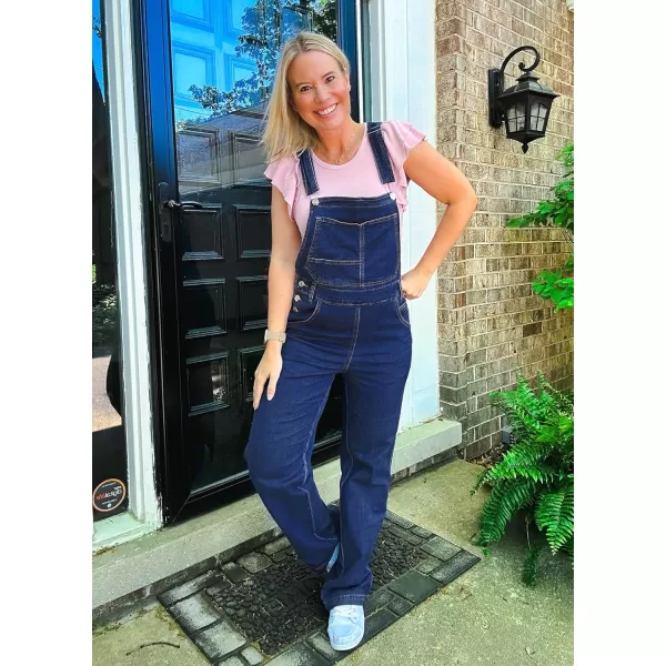 luvamia Overalls Women Loose Fit Denim Bib Baggy Overall Jumpsuit Straight Wide Leg Stretchy Jean Pants FashionA2 Sargasso Sea