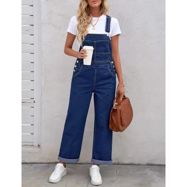 luvamia Overalls Women Loose Fit Denim Bib Baggy Overall Jumpsuit Straight Wide Leg Stretchy Jean Pants FashionA2 Sargasso Sea