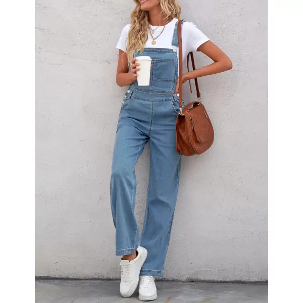 luvamia Overalls Women Loose Fit Denim Bib Baggy Overall Jumpsuit Straight Wide Leg Stretchy Jean Pants FashionA3 Blue Shadow