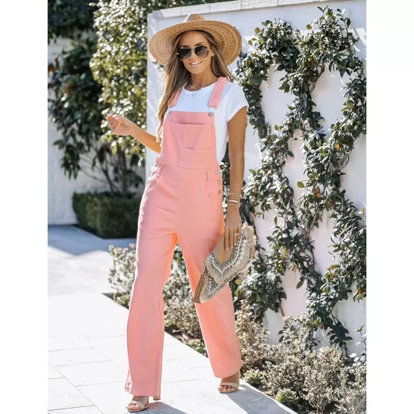 luvamia Overalls Women Loose Fit Denim Bib Baggy Overall Jumpsuit Straight Wide Leg Stretchy Jean Pants FashionA3 Quartz Pink