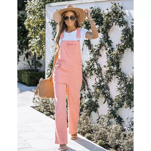 luvamia Overalls Women Loose Fit Denim Bib Baggy Overall Jumpsuit Straight Wide Leg Stretchy Jean Pants FashionA3 Quartz Pink