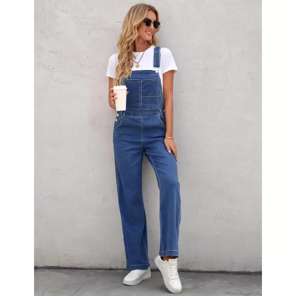 luvamia Overalls Women Loose Fit Denim Bib Baggy Overall Jumpsuit Straight Wide Leg Stretchy Jean Pants FashionReef Blue