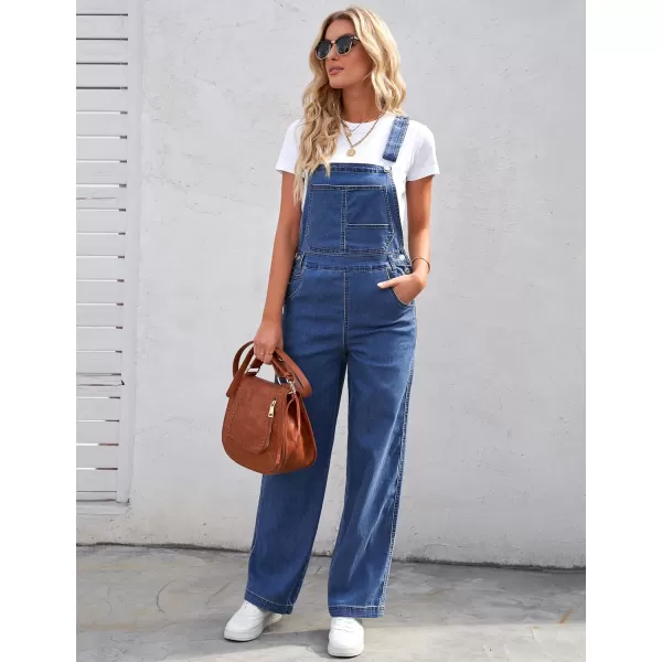 luvamia Overalls Women Loose Fit Denim Bib Baggy Overall Jumpsuit Straight Wide Leg Stretchy Jean Pants FashionReef Blue