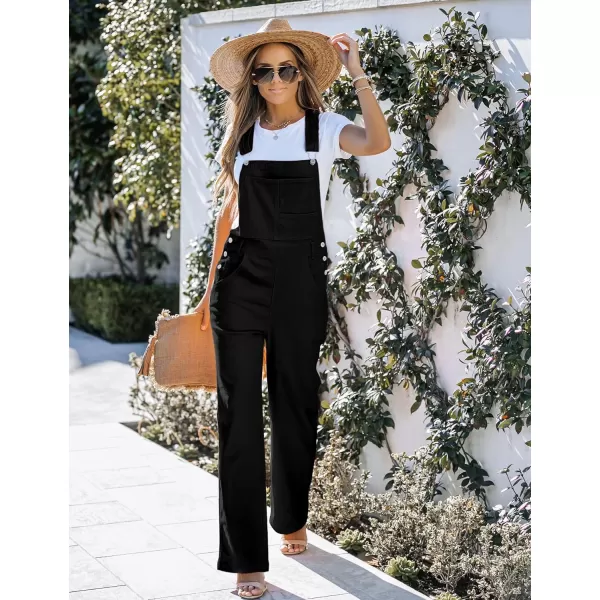 luvamia Overalls Women Loose Fit Denim Bib Baggy Overall Jumpsuit Straight Wide Leg Stretchy Jean Pants FashionTrue Black