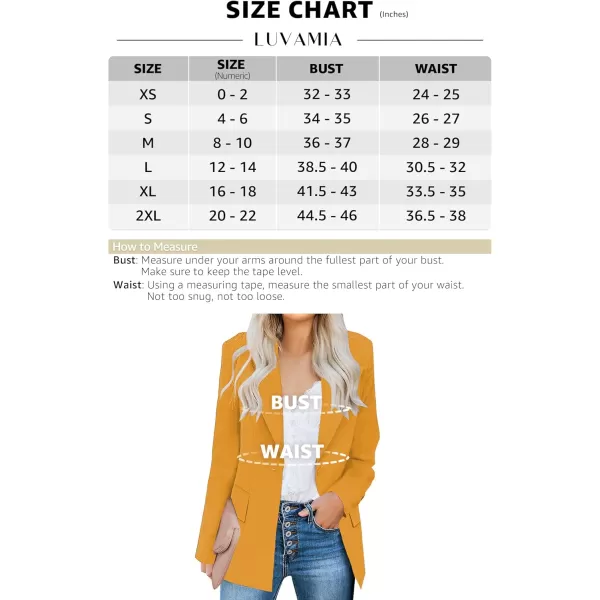 luvamia Womens Casual Long Sleeve Lapel Button Slim Work Office Blazer JacketB Radiant Yellow