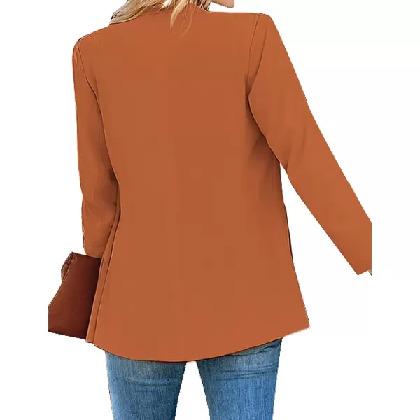 luvamia Womens Casual Long Sleeve Lapel Button Slim Work Office Blazer JacketC Apricot Orange