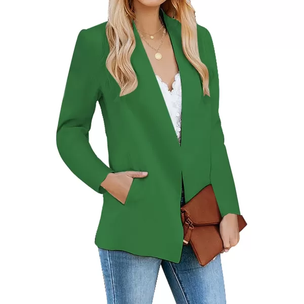 luvamia Womens Casual Long Sleeve Lapel Button Slim Work Office Blazer JacketC Juniper Green