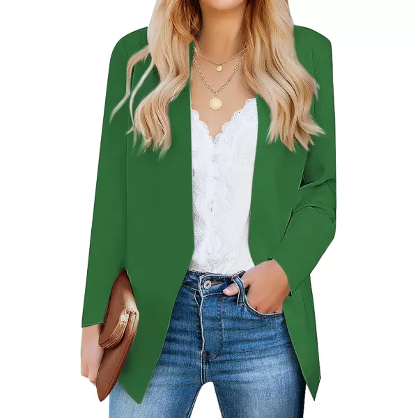 luvamia Womens Casual Long Sleeve Lapel Button Slim Work Office Blazer JacketC Juniper Green