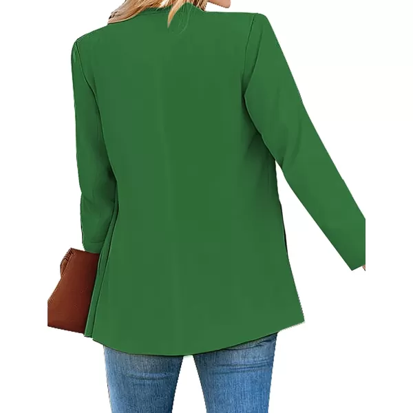 luvamia Womens Casual Long Sleeve Lapel Button Slim Work Office Blazer JacketC Juniper Green