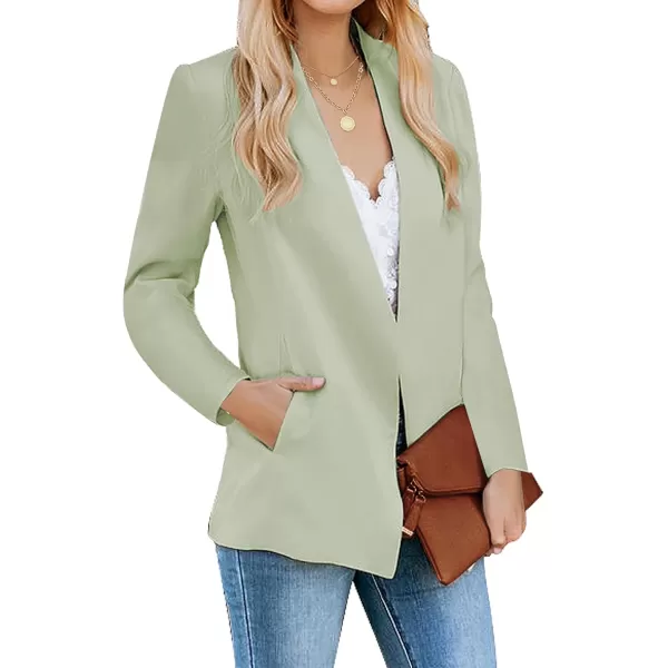 luvamia Womens Casual Long Sleeve Lapel Button Slim Work Office Blazer JacketC Mint Green