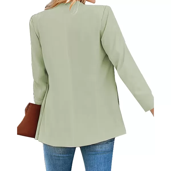 luvamia Womens Casual Long Sleeve Lapel Button Slim Work Office Blazer JacketC Mint Green