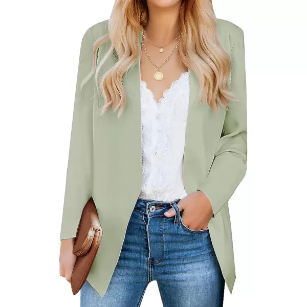 luvamia Womens Casual Long Sleeve Lapel Button Slim Work Office Blazer JacketC Mint Green