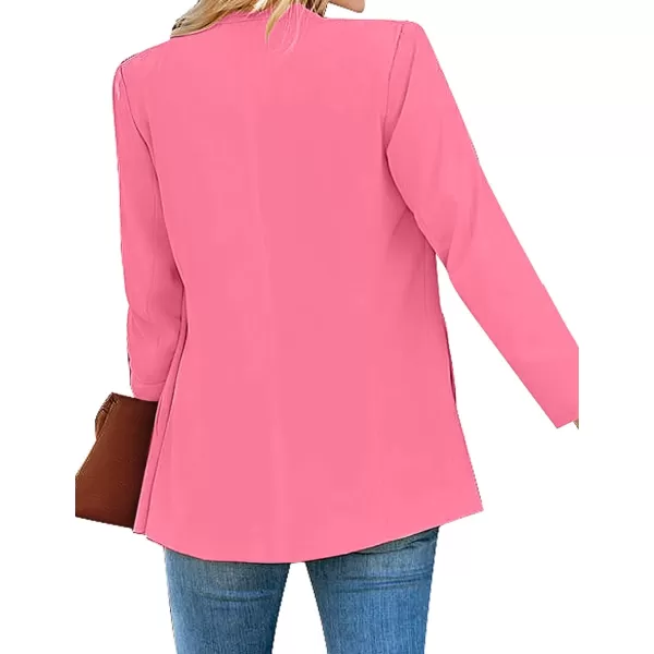 luvamia Womens Casual Long Sleeve Lapel Button Slim Work Office Blazer JacketC Sachet Pink